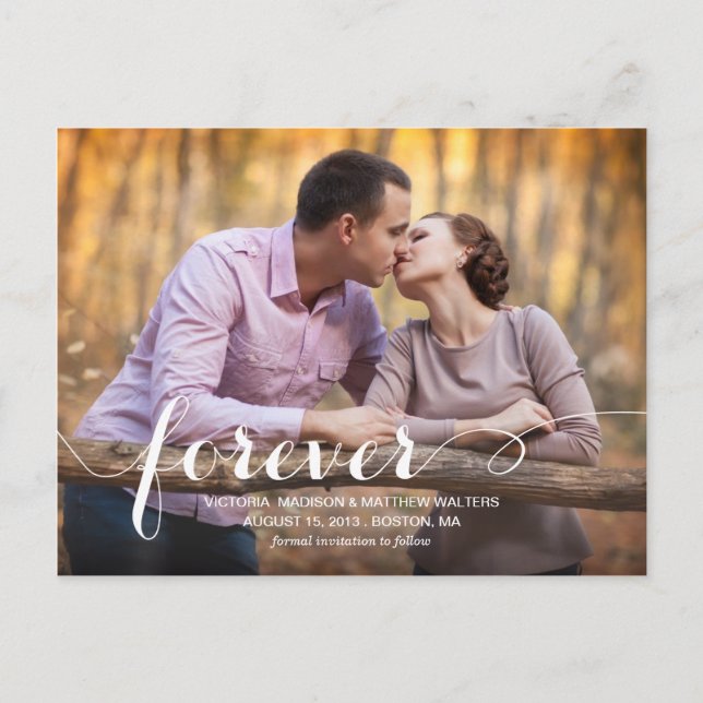 ALWAYS & FOREVER | SAVE THE DATE ANNOUNCEMENT POSTCARD (Front)