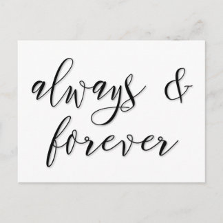 always & forever script postcard