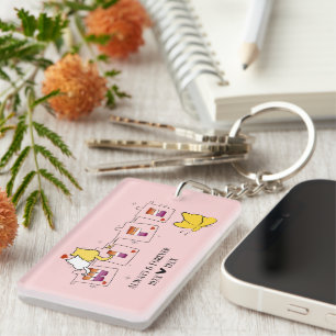 Always & Forever Sunset Lesbian Flag Wife Acrylic Keychain