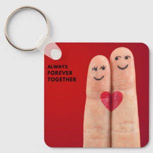 always forever together keychain