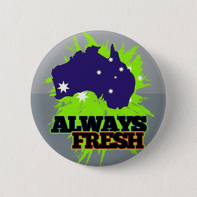 Always Fresh Australia 2 Inch Round Button (Front)
