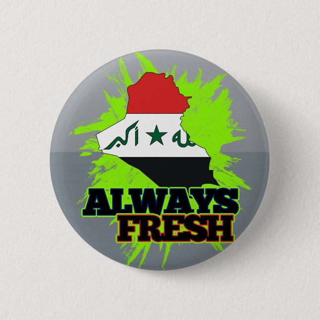 Always Fresh Iraq 2 Inch Round Button (Front)