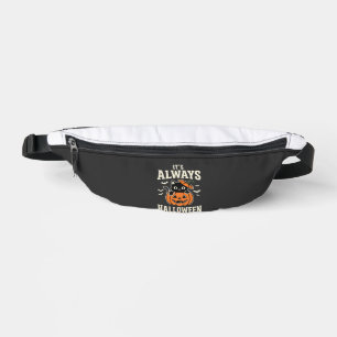 Always Halloween Black Cat Pumpkin Design Fanny Pack