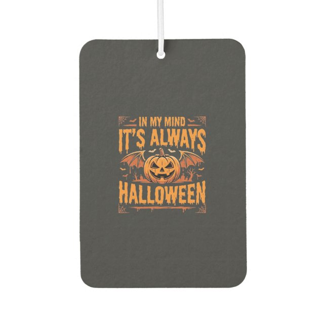 Always Halloween Pumpkin Bat Vector Design_1 Air Freshener (Front)