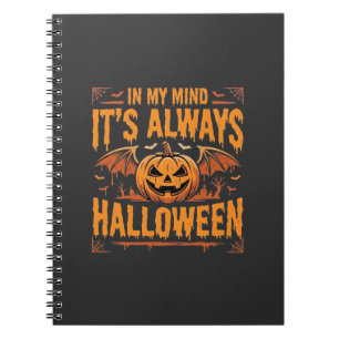 Always Halloween Pumpkin Bat Vector Design_1 Notebook
