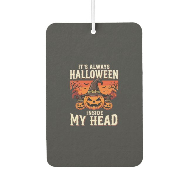 Always Halloween Pumpkin Witch Design_1 Air Freshener (Front)
