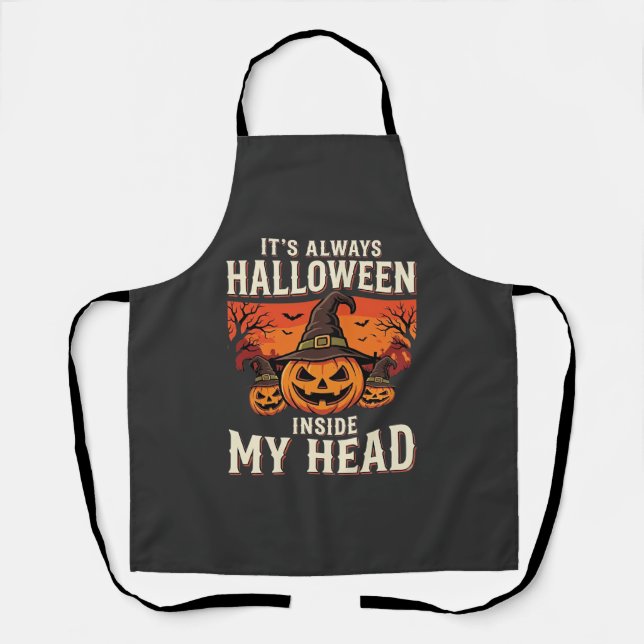 Always Halloween Pumpkin Witch Design_1 Apron (Front)