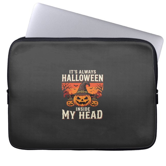 Always Halloween Pumpkin Witch Design_1 Laptop Sleeve (Front)