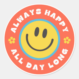 Always Happy All Day Long Sticker
