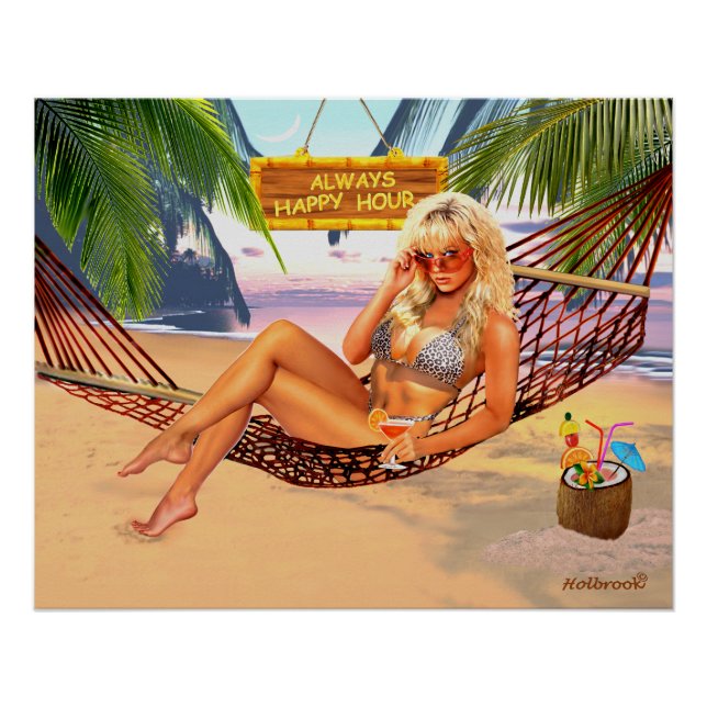 ALWAYS HAPPY HOUR POSTER (Front)