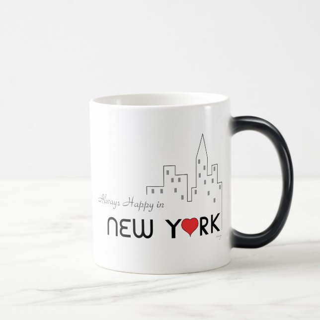 Always Happy in New York Magic Mug (Right)