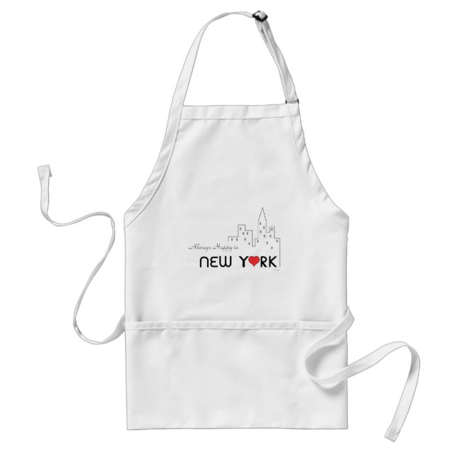 Always Happy in New York Standard Apron (Front)