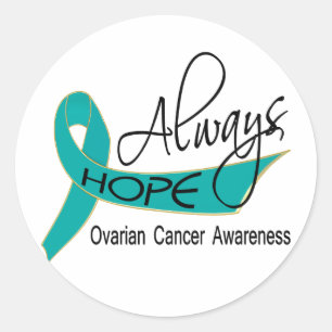 Always Hope Ovarian Cancer Classic Round Sticker