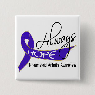 Always Hope Rheumatoid Arthritis 2 Inch Square Button