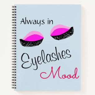 always in eyelashes mood tote bag notebook
