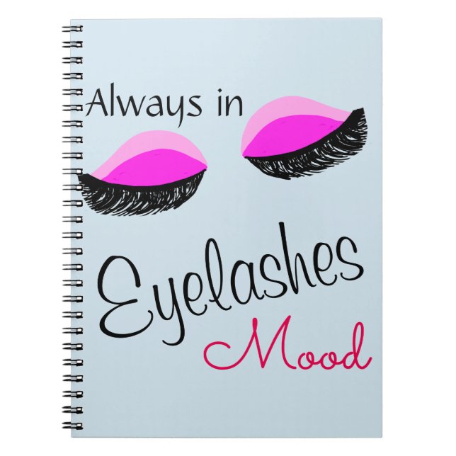 always in eyelashes mood tote bag notebook (Front)
