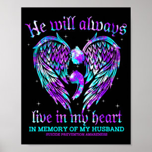 Always In My Heart My Husband Prevention Awareness Poster