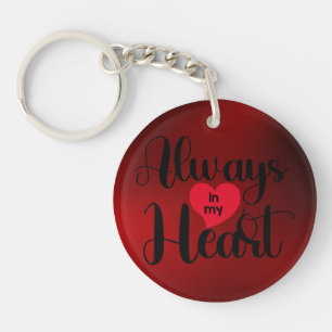 Always in my heart Valentine's Day Cute Keychain