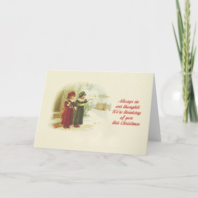 Always in our thoughts at Christmas Holiday Card (Front)