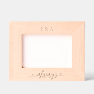 Always Initials Valentine's Day Anniversary  Etched Frames