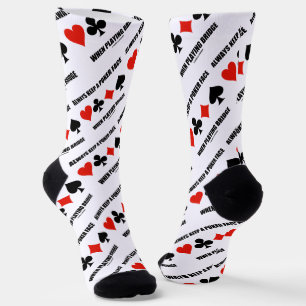 Always Keep A Poker Face When Playing Bridge Socks