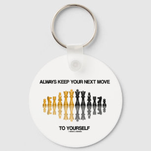 Always Keep Your Next Move To Yourself Chess Humou Keychain