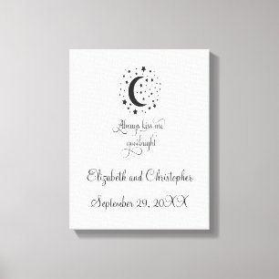 Always Kiss Me Good Night Wedding Gift Canvas Print