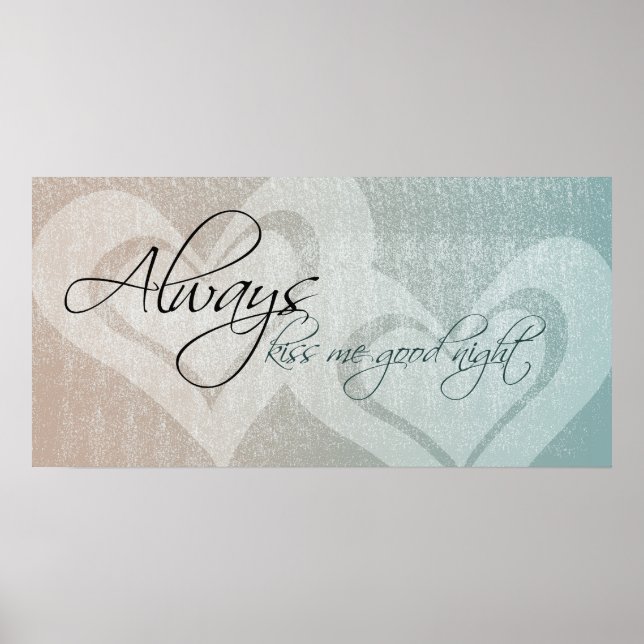 Always Kiss Me Goodnight Poster (Front)