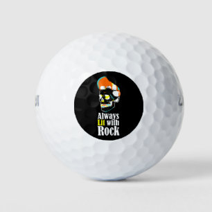 Always lit with rock golf balls