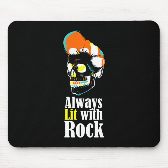 Always lit with rock mouse pad (Front)