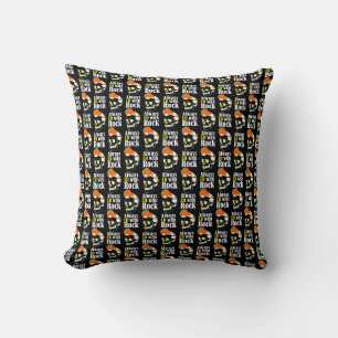 Always lit with rock throw pillow