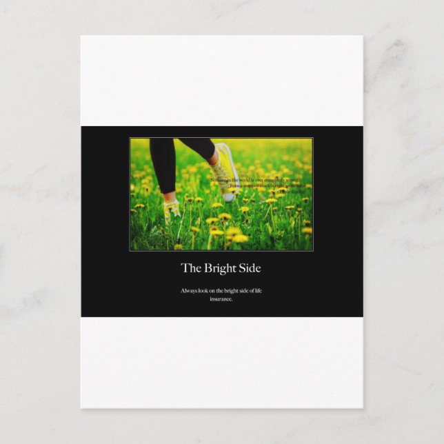 Always look on the bright side of life, insurance. postcard (Front)