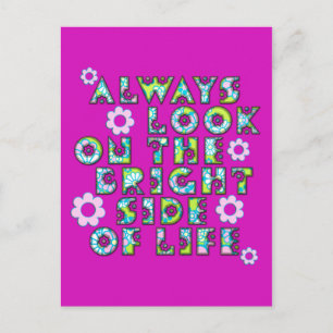 always look on the bright side of life postcard