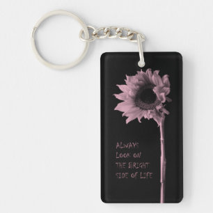 "Always Look on the Bright Side of Life" Sunflower Keychain
