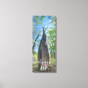 Always Look Up autumn sky and leaves canvas print