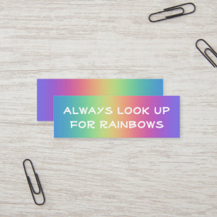 Always Look Up for Rainbows Mini Business Cards