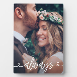 Always Love Hearts Valentines Personalized Photo Plaque