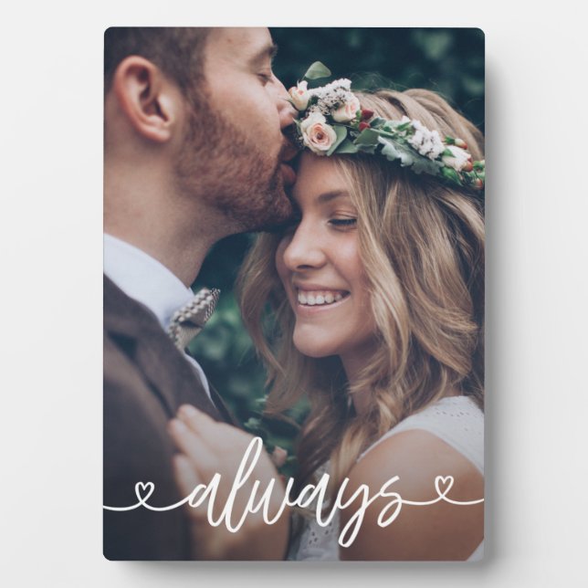 Always Love Hearts Valentines Personalized Photo Plaque (Front)