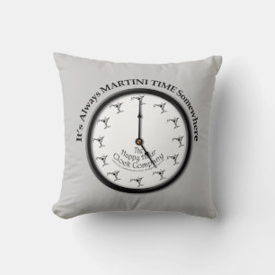 ALWAYS MARTINI TIME SOMEWHERE Reversible PILLOW