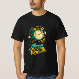 Always Moving Forward Inspirational Time Design T-Shirt