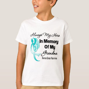 Always My Hero In Memory Grandma - Ovarian Cancer T-Shirt