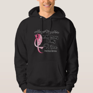 Always My Hero In Memory Mom - Breast Cancer Hoodie