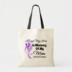Always My Hero In Memory Mom - Pancreatic Cancer Tote Bag