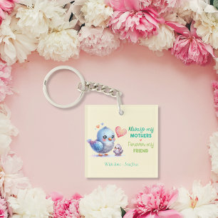 Always my Mother - Bird Mum & Baby Keychain