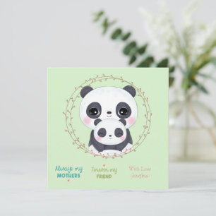 Always my Mother - Panda Mum & Baby Green Card