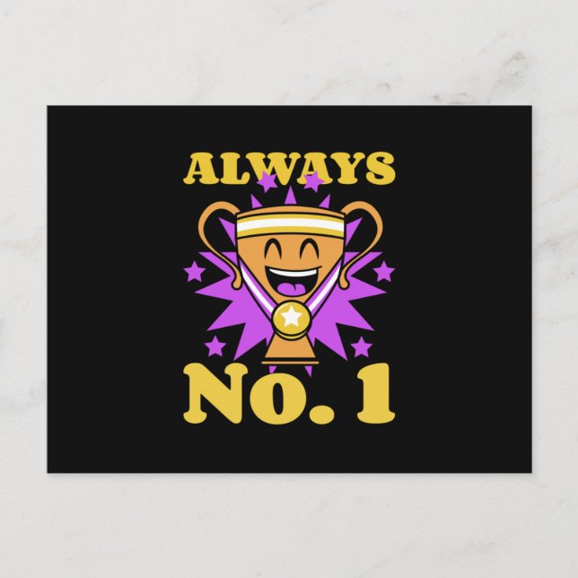 Always number 1 with everything | Trophy medal Postcard (Front)