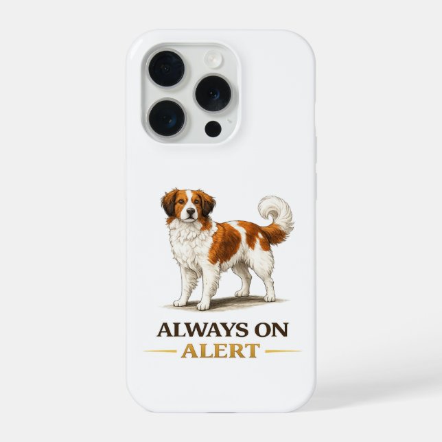 Always On Alert Kooikerhondje iPhone Case (Back)