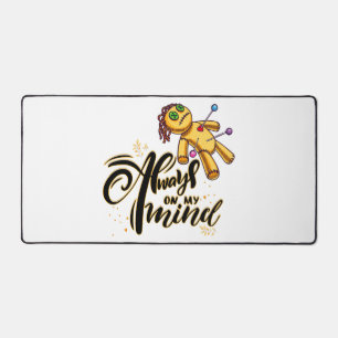 Always on My Mind Funny Halloween Voodoo Doll Desk Mat
