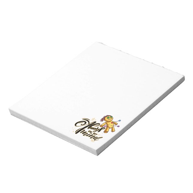Always on My Mind Funny Halloween Voodoo Doll Notepad (Rotated)