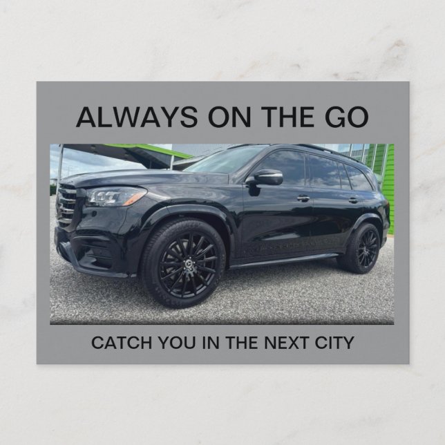 Always on the go postcard (Front)